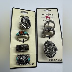 Idyllwind Silver and Turquoise Ring Set